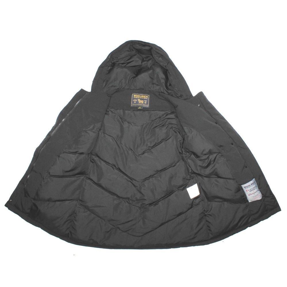 Woolrich Blizzard Black Down Feather‎ Filled Hooded Parka Womens Size XS - Picture 4 of 9